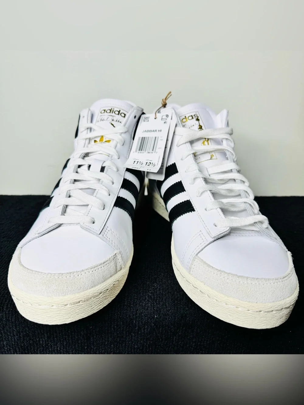 adidas Jabbar Hi Men’s High Top Lace-Up Sneakers White/Black